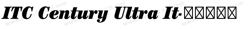 ITC Century Ultra It字体转换